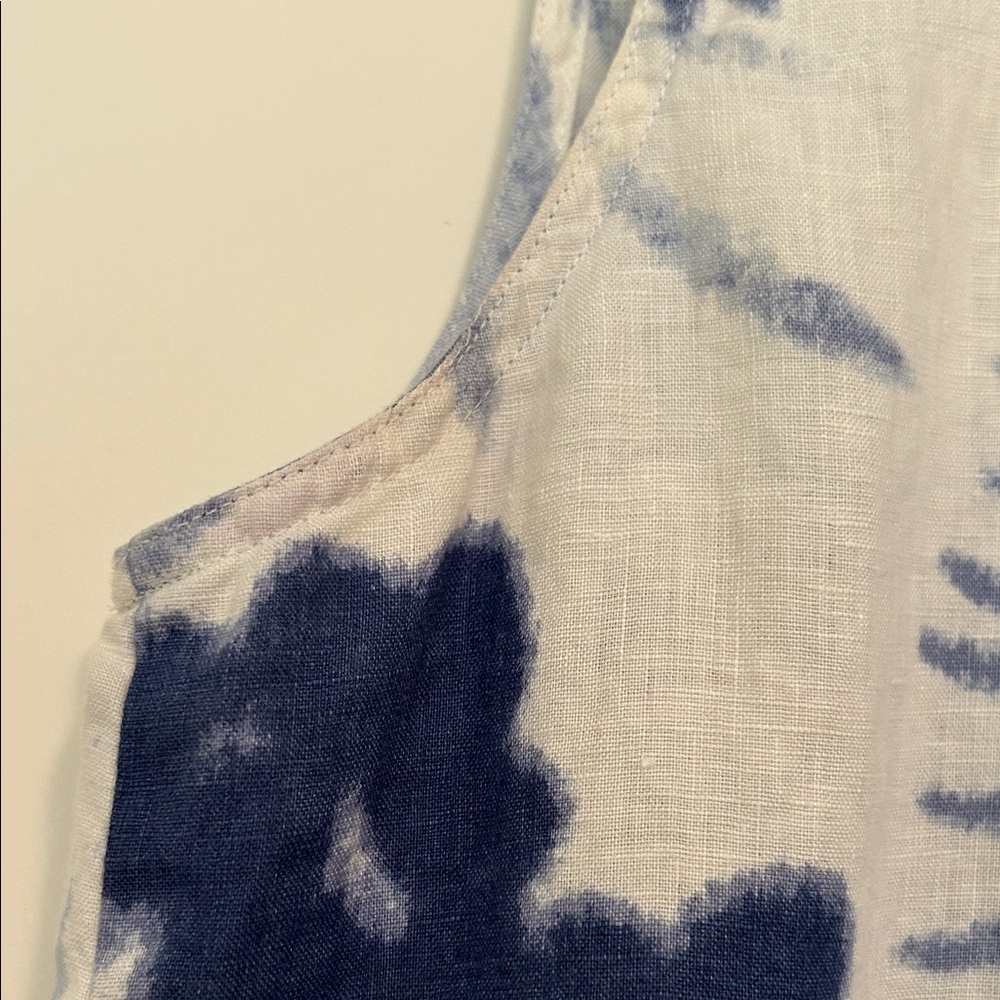J.Jill floral  Blue and cream Sleeveless Dress - Picture 5 of 9